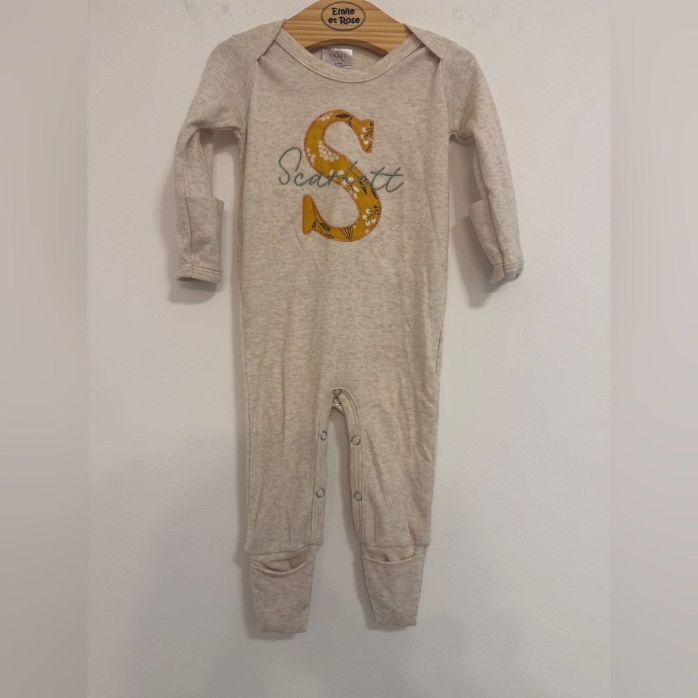 Wonder Nation Cream One Piece Scarlett with Yellow Lettering